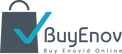 Logo of BuyEnov with a shopping bag and checkmark on a white background