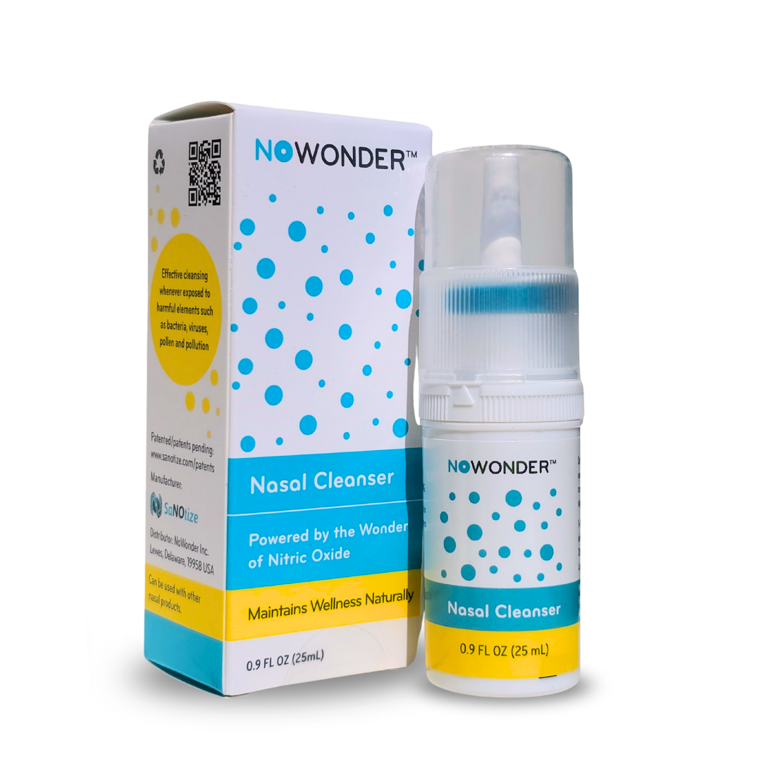 NOWONDER nasal cleanser bottle and packaging on a white background